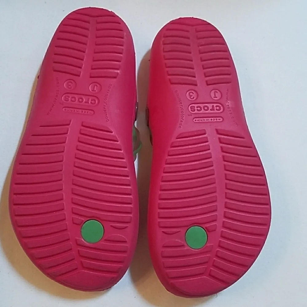 JUNIOR GIRLS CROCS FLIP FLOPS SANDALS (sz J3)